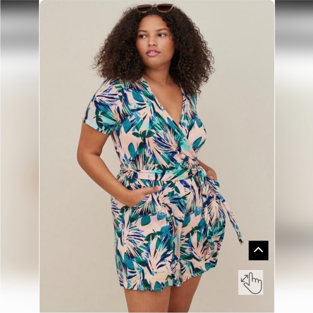 NWT - Torrid Super Soft Surplice Romper - Size 0X